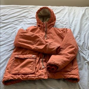Orange Parka with Sherpa lined hood